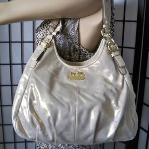 Rare COACH Madison #19700 Gold Hobo Handbag